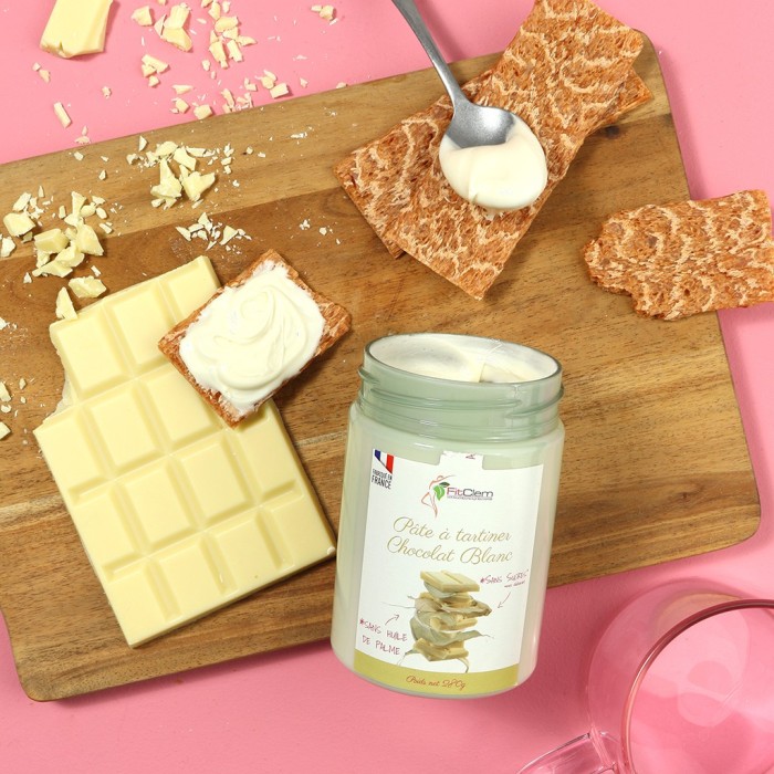 Pâte à Tartiner Chocolat Blanc - Sans Sucre - FitClem