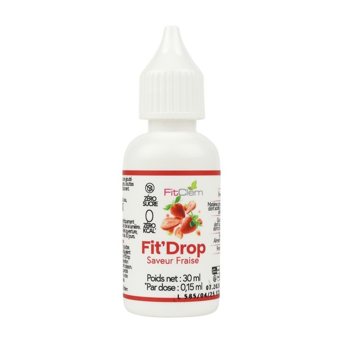Fit'DROP Fraise - Arôme sans sucre - FitClem