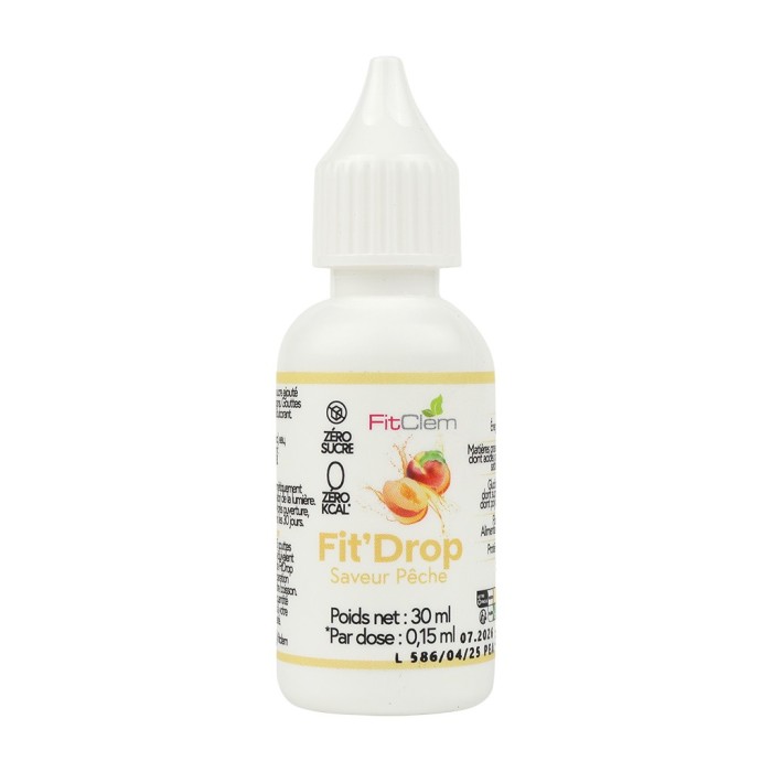 Fit'DROP Pêche - Arôme liquide sans sucre - FitClem