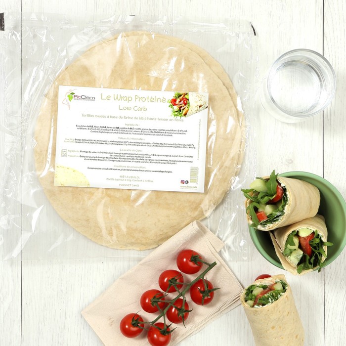 Wrap Protéiné - Riche en Protéines, Faible en Glucides - Fitclem