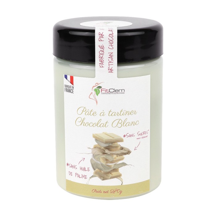 Pâte à Tartiner Chocolat Blanc - Sans Sucre - FitClem