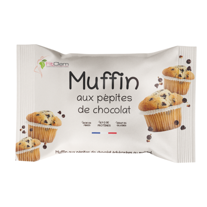 Muffin  protéiné - Pépites de chocolat - Fitclem