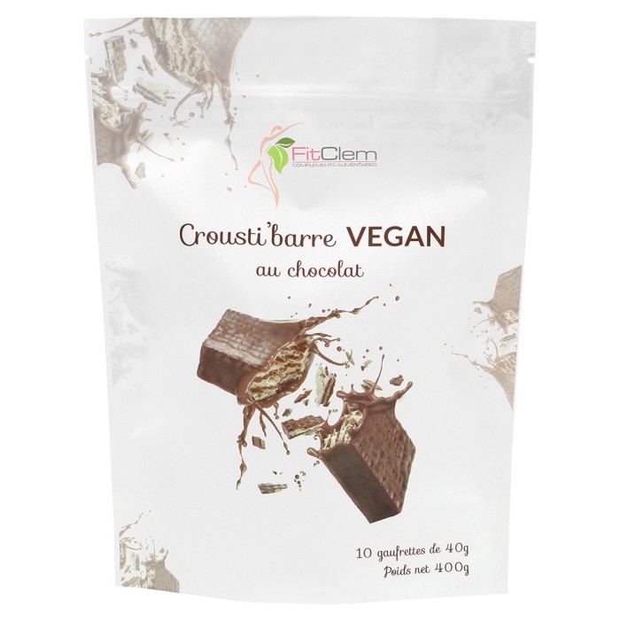 Crousti Barre Vegan Chocolat - Snack Sain et Gourmand - Fitclem