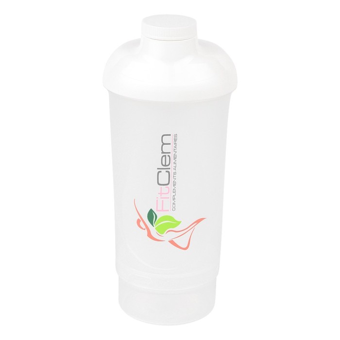 Shaker avec Compartiment – Blanc - FitClem