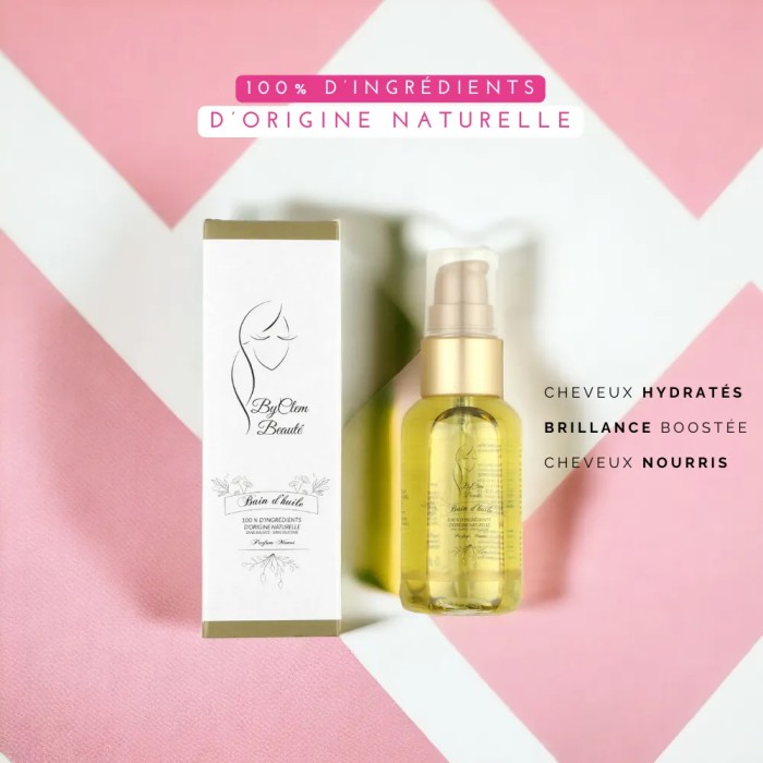 Bain d’Huile Capillaire – Soin Naturel pour Cheveux Secs - FitClem