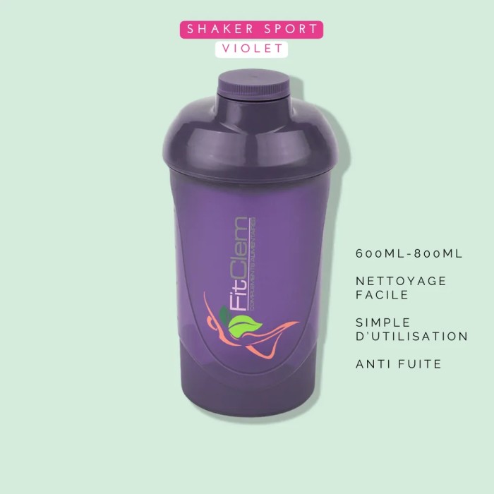 Shaker Violet  - Accessoire Pratique et Élégant - Fitclem