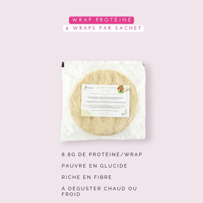 Wrap Protéiné - Riche en Protéines, Faible en Glucides - Fitclem