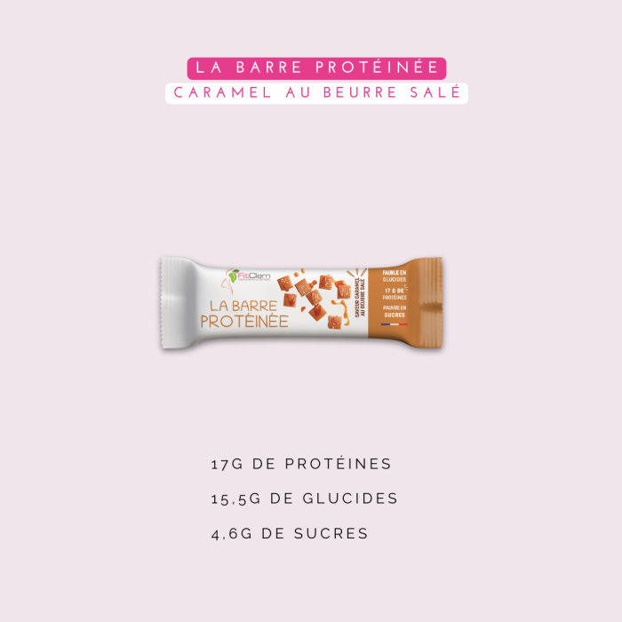 Barre protéinée - Caramel au beurre salé – FitClem
