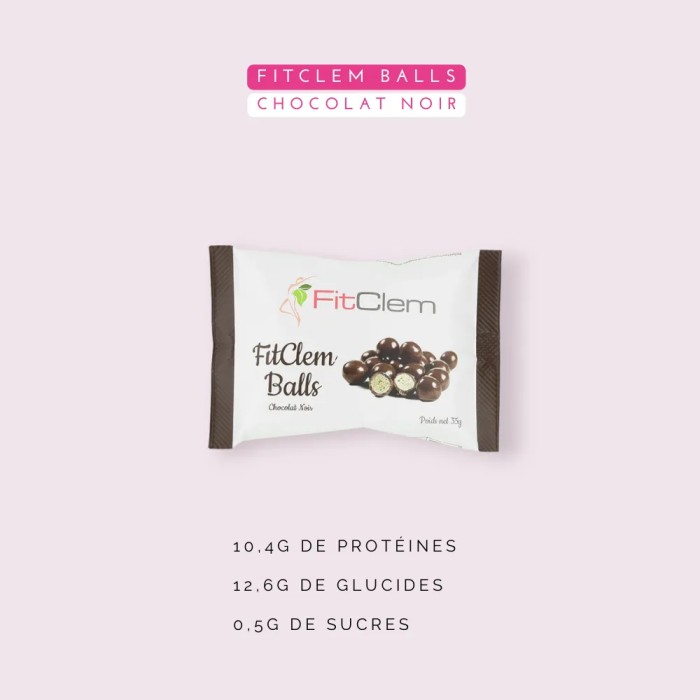 FITCLEM BALLS - CHOCOLAT NOIR - FitClem