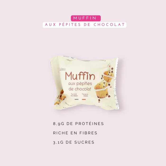 Muffin  protéiné - Pépites de chocolat - Fitclem