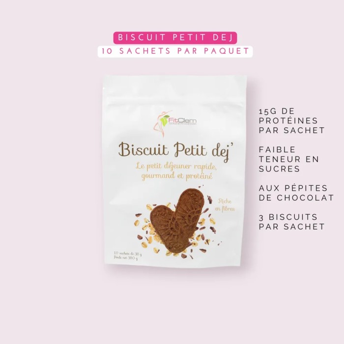 BISCUIT PETIT DÉJ' - Cacao et pépites de chocolat - FitClem