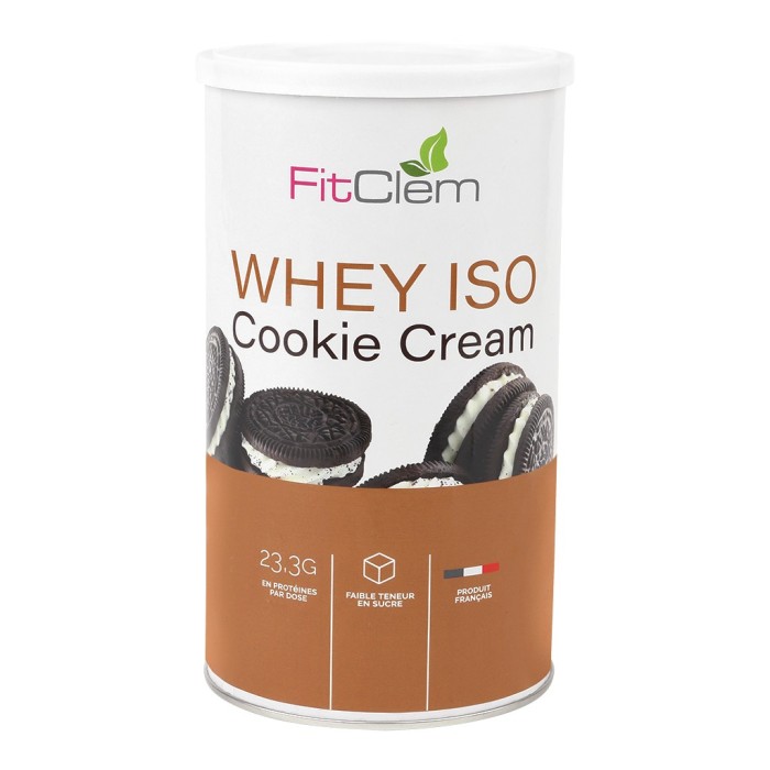 Whey Isolate Cookie Cream 90% Protéines – FitClem