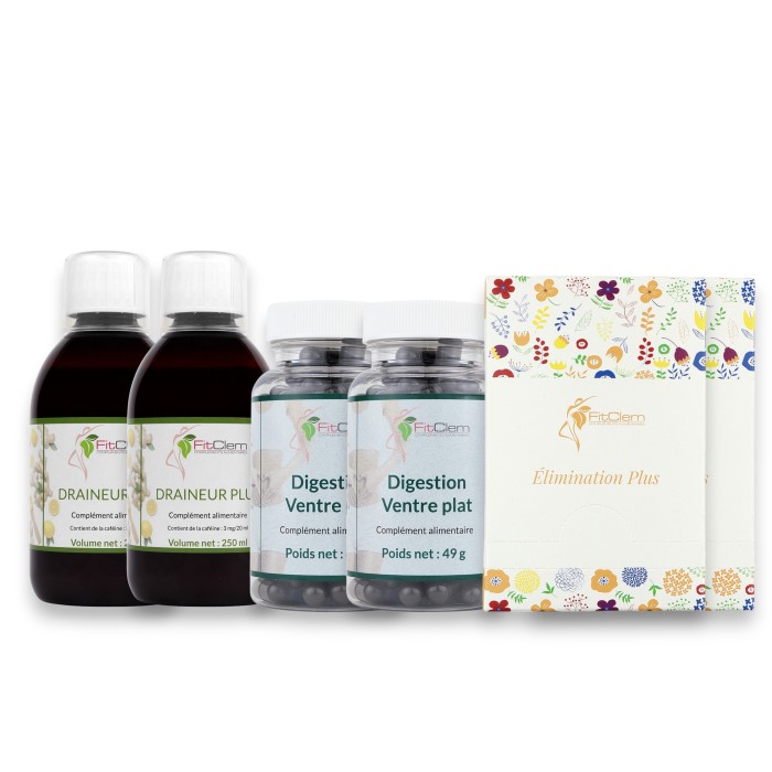 Pack Minceur Anti Ballonnement & Ventre Plat Express : Favorise la Digestion - FitClem 