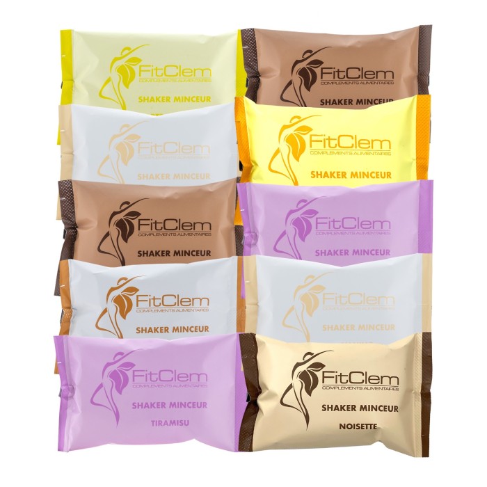 Pack 10 Sachets Shaker Minceur : Substitut de Repas Complet - FitClem 