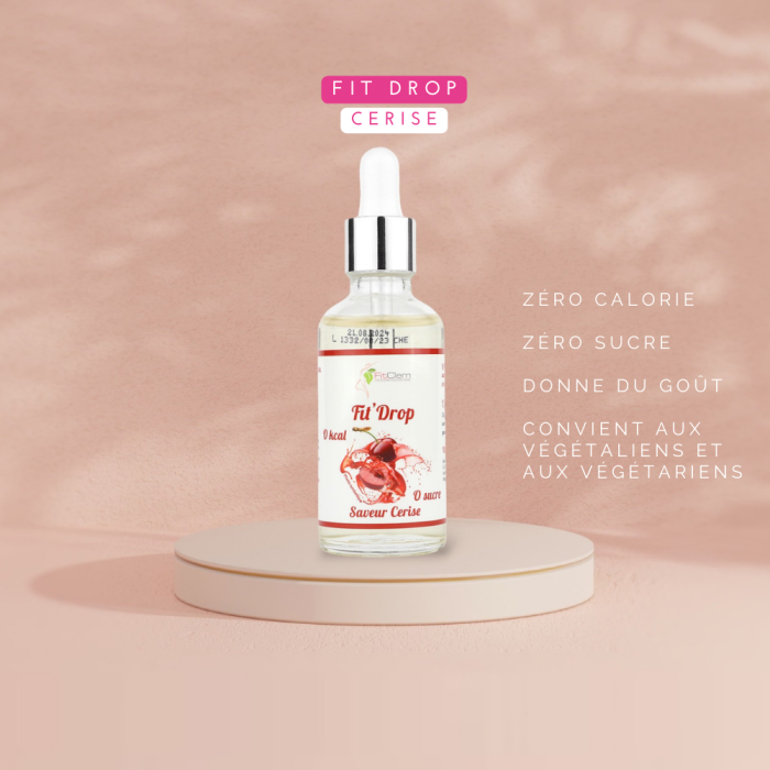FIT'DROP Cerise - Arôme sans sucre - FitClem