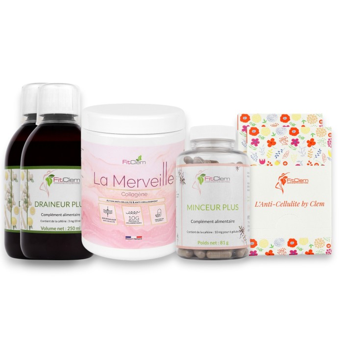 Pack Anti-Cellulite 1 Mois : Affine la Silhouette et Améliore la Peau - FitClem 