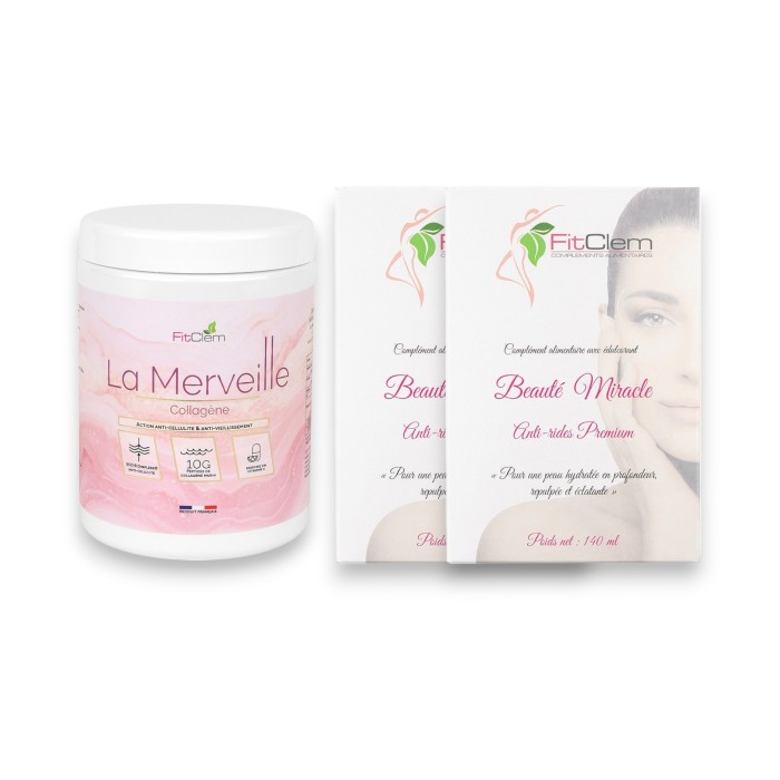 Pack 1 Mois - Peau Sublimée : Cure Beauté Anti-Âge - FitClem 