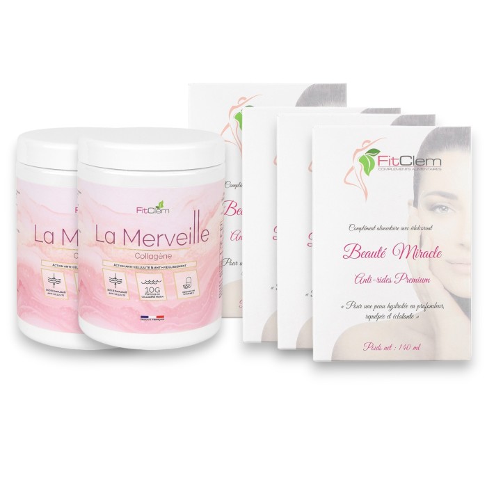 Pack 2 Mois - Peau Sublimée : Cure Beauté Anti-Âge - FitClem 