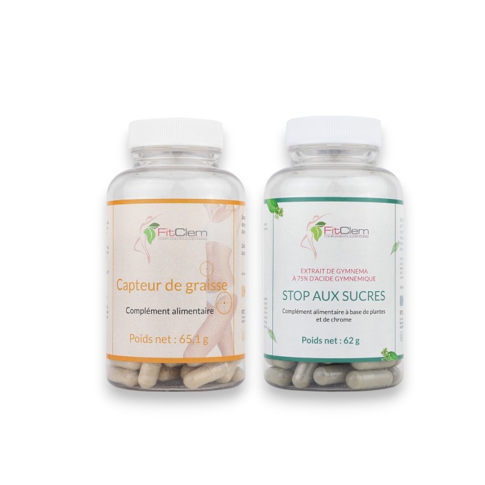 Offre 1 Capteur de Graisse + 1 Stop Aux Sucres Offerts | FitClem 