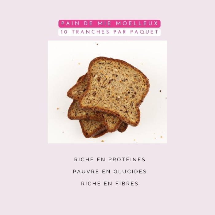 Pain de Mie Moelleux FitClem - Snack Sain et Léger - Fitclem