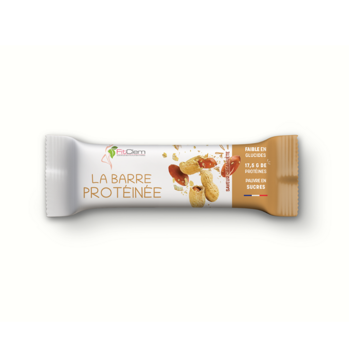 Barre Protéinée Cacahuète - Collation Saine et Gourmande - Fitclem