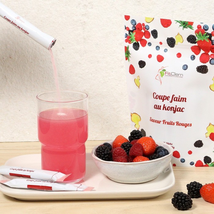 Coupe-Faim au Konjac Fruits Rouges – Contrôle de l'Appétit - Fitclem