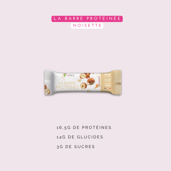 Barre Protéinée Noisette – L'encas sain, riche en protéines - Fitclem