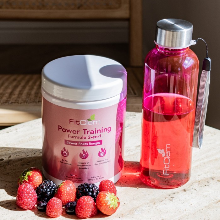 Power Training Fruits Rouges – Pré-Workout & BCAA 2-en-1 - FitClem