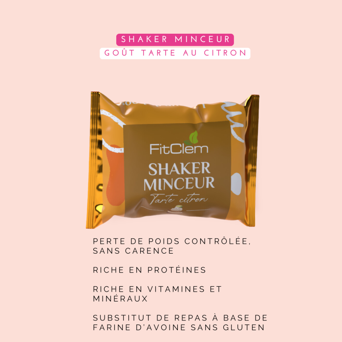 Shaker Minceur Tarte au Citron – Repas Protéiné & Équilibré - FitClem