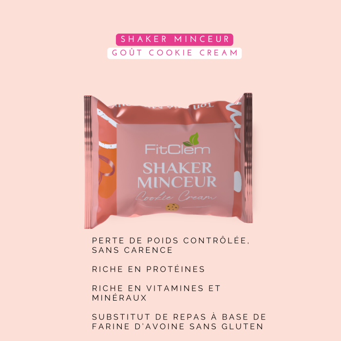 SHAKER MINCEUR - COOKIE CREAM - Repas Minceur - FitClem