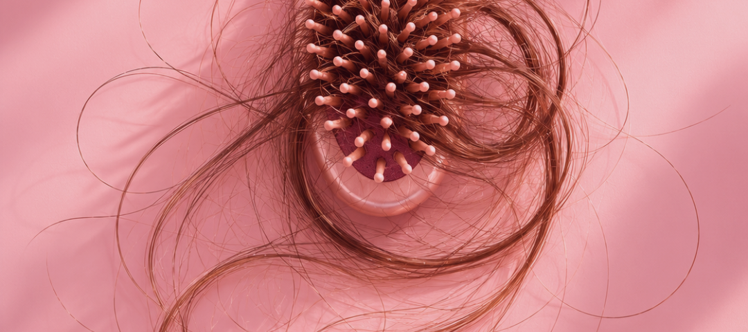 cheveux sur une brosse