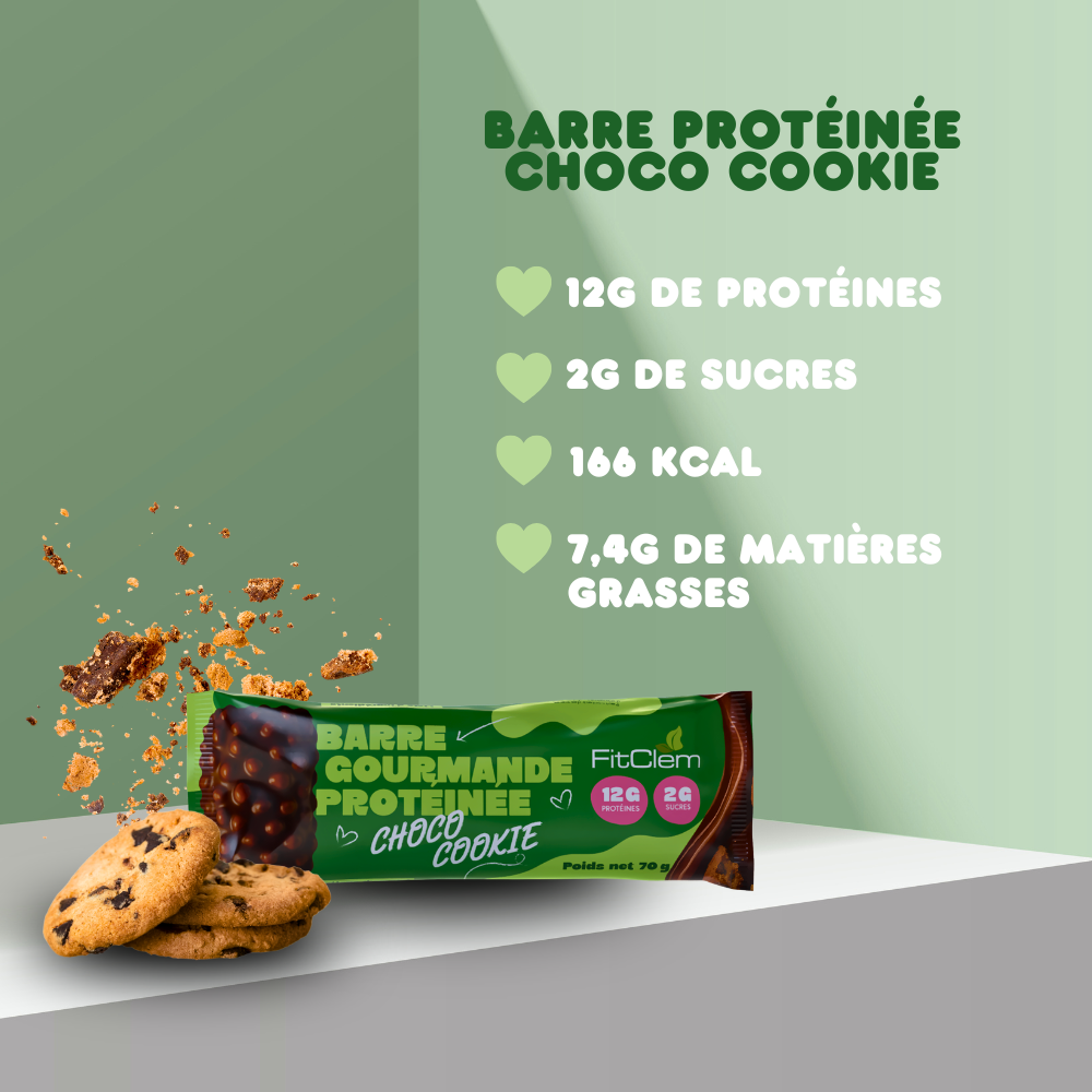Barre Protéinée Choco Cookie | 12g de protéines