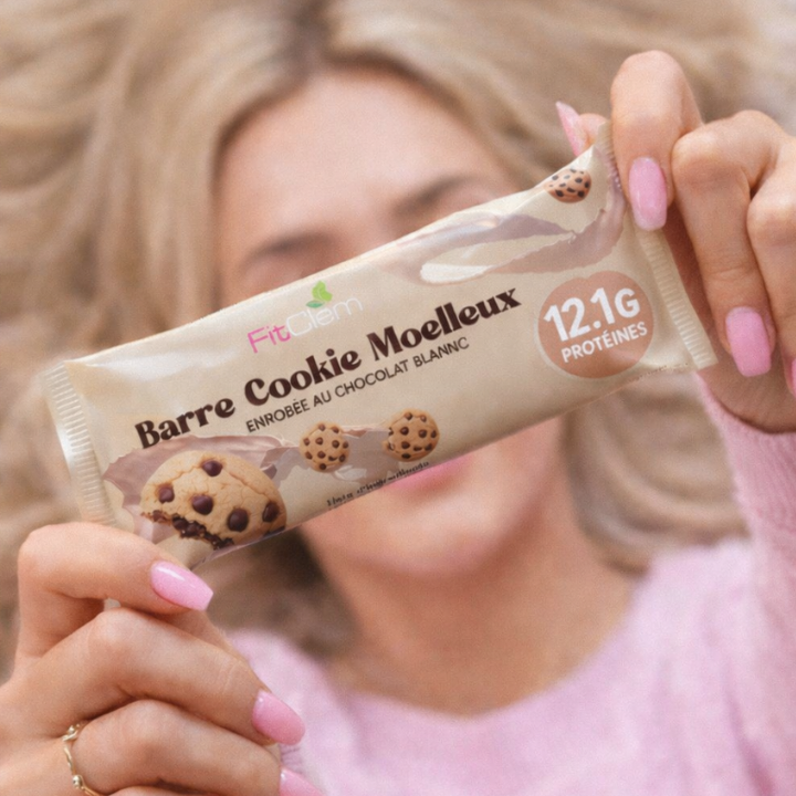 Barre Cookie Moelleux Chocolat Blanc | 12g en Protéines