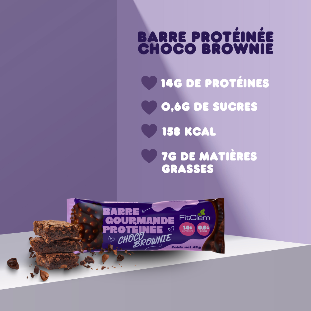 Barre Protéinée Choco Brownie | 14g de protéines