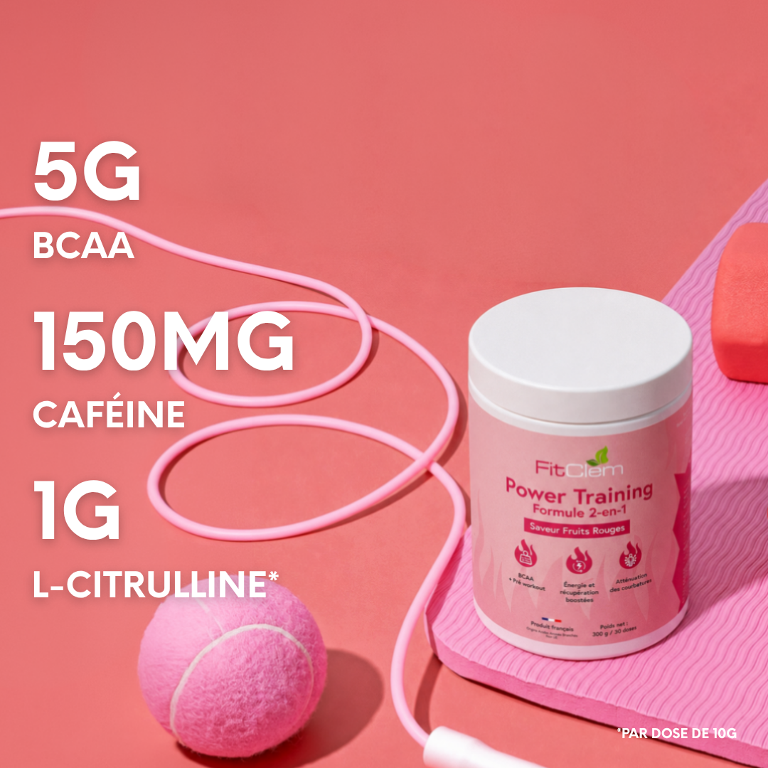 Power Training Fruits Rouges | Pré-Workout + BCAA