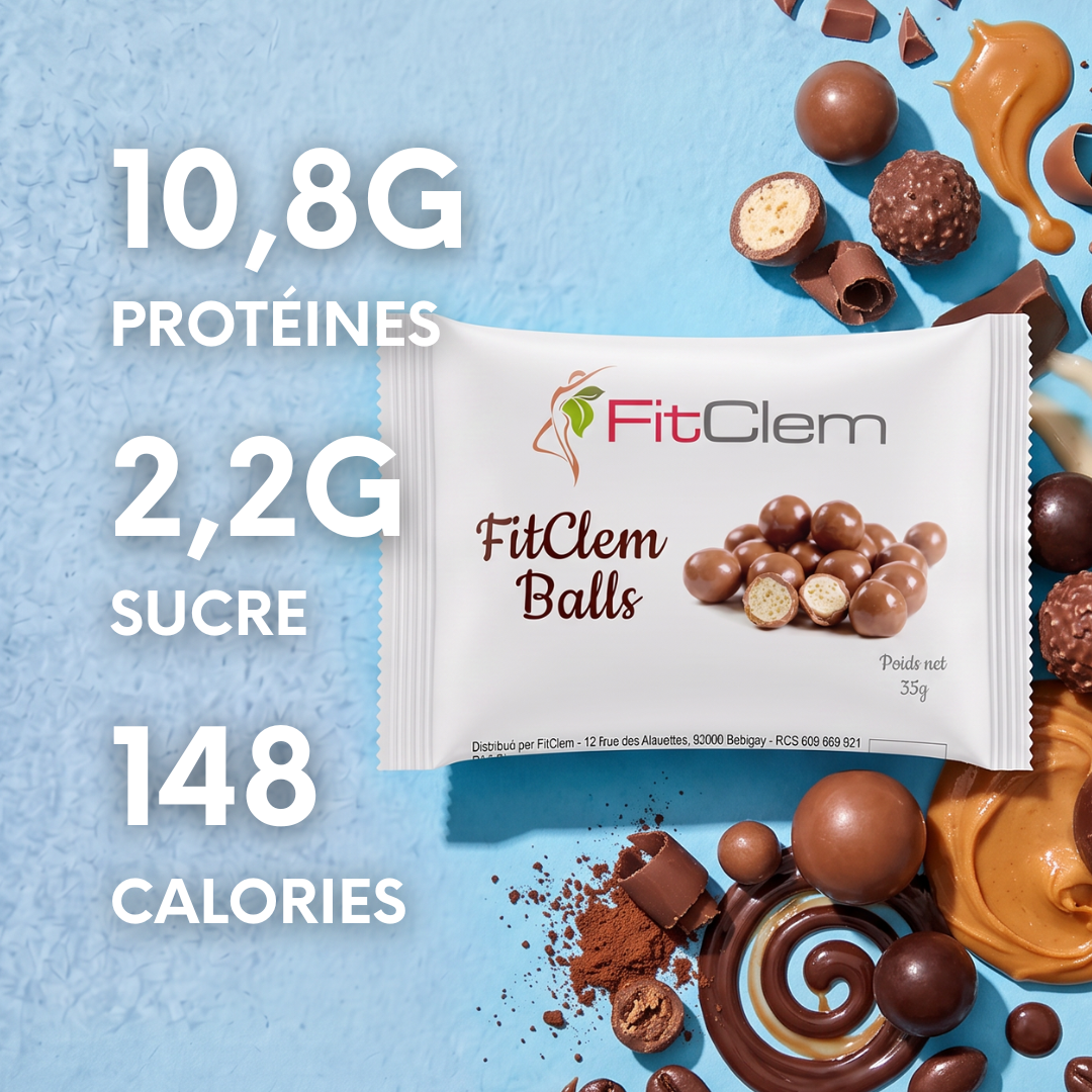 FitClem Balls Chocolat au lait | Riche en protéines