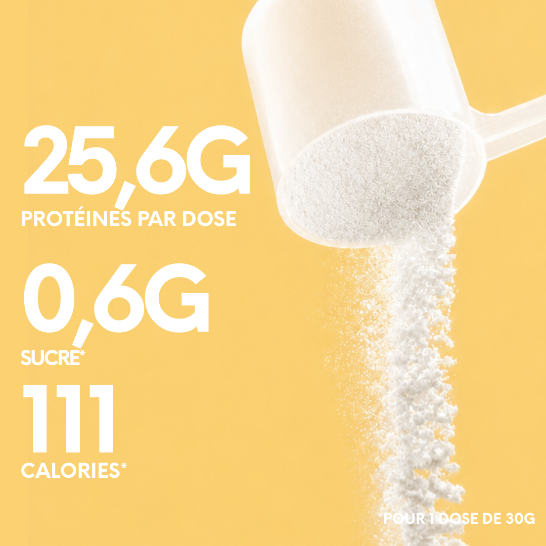 Whey Iso Vanille | Faible en lactose, protéine pur à 90%