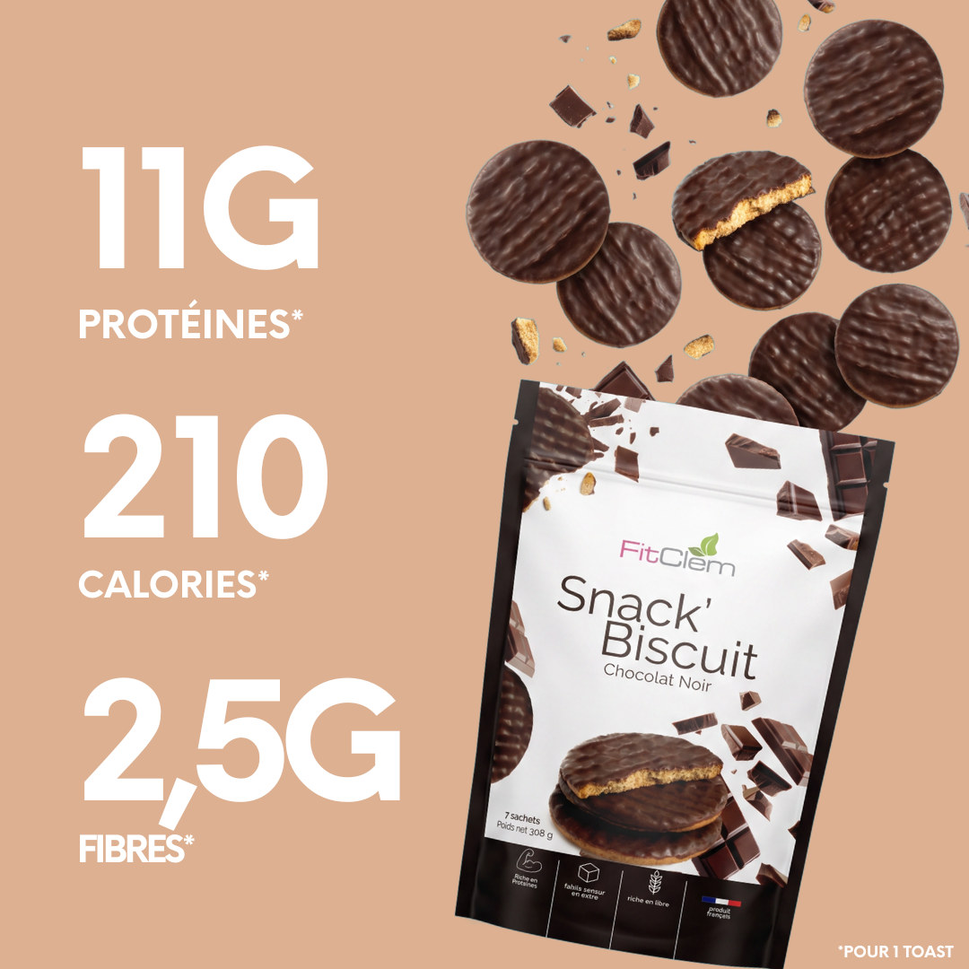 Snack Biscuit Chocolat Noir | Faible en Sucre