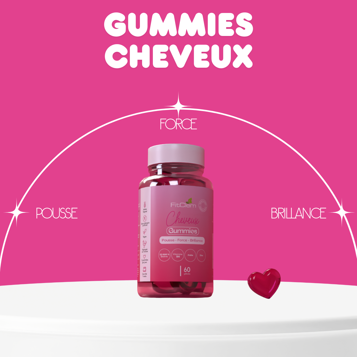 Gummies CHEVEUX - pousse et brillance