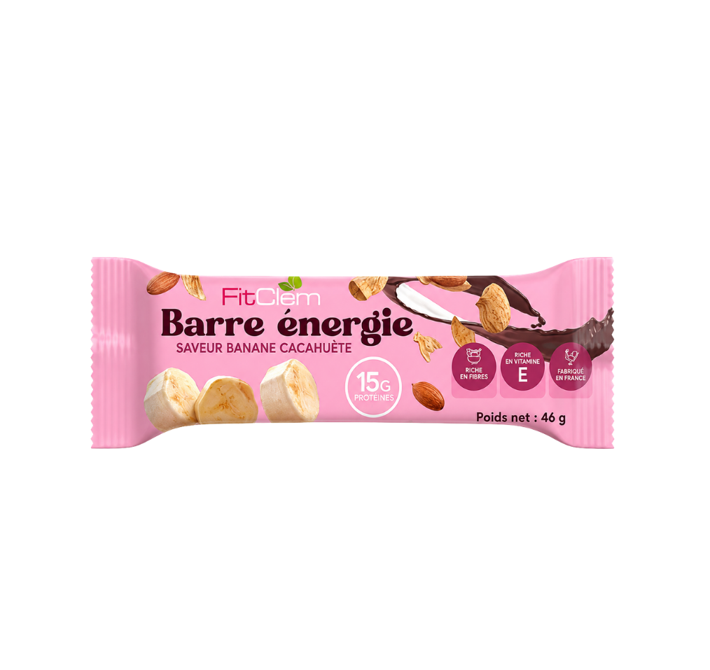 Barre Énergie Banane Cacahuète | 15g de Protéines