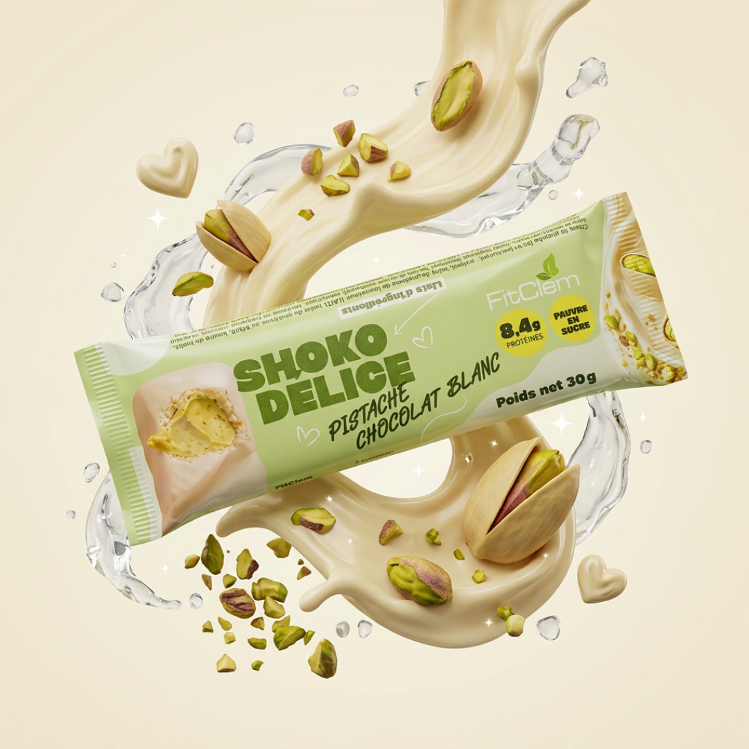 Shoko Délice Pistache Chocolat Blanc | 8,4g de Protéines
