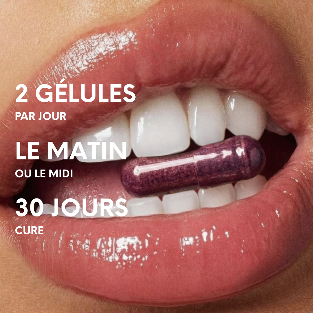 Conseil d’utilisation : prendre 2 gélules par jour, le matin ou le midi, pendant 30 jours.