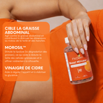 Le Morosil et le vinaigre de cidre sont présentés comme des actifs ciblant la graisse abdominale et l’appétit.
