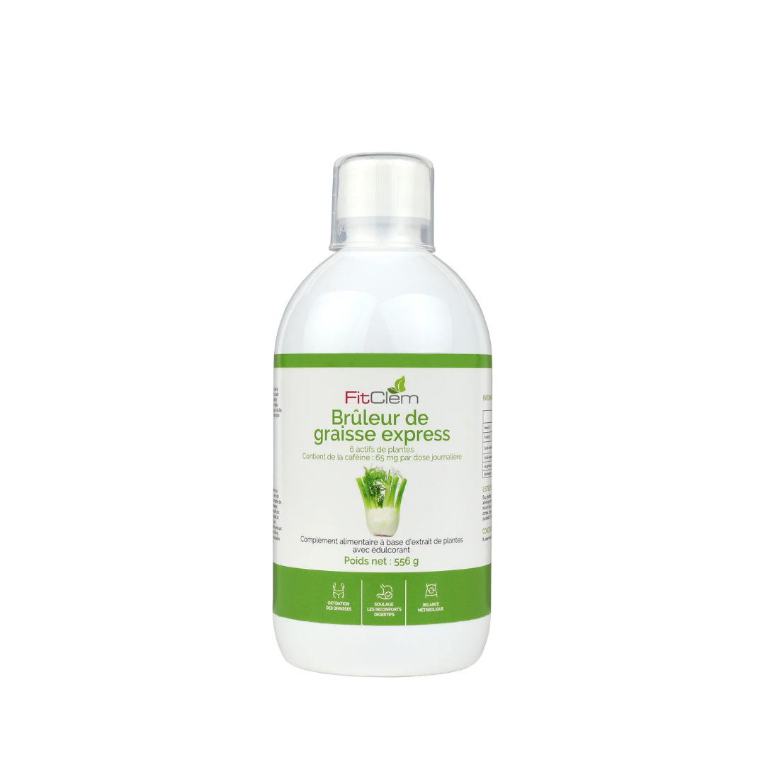 Brûleur de Graisse Express FitClem, boisson minceur drainante à base d’extraits de plantes.