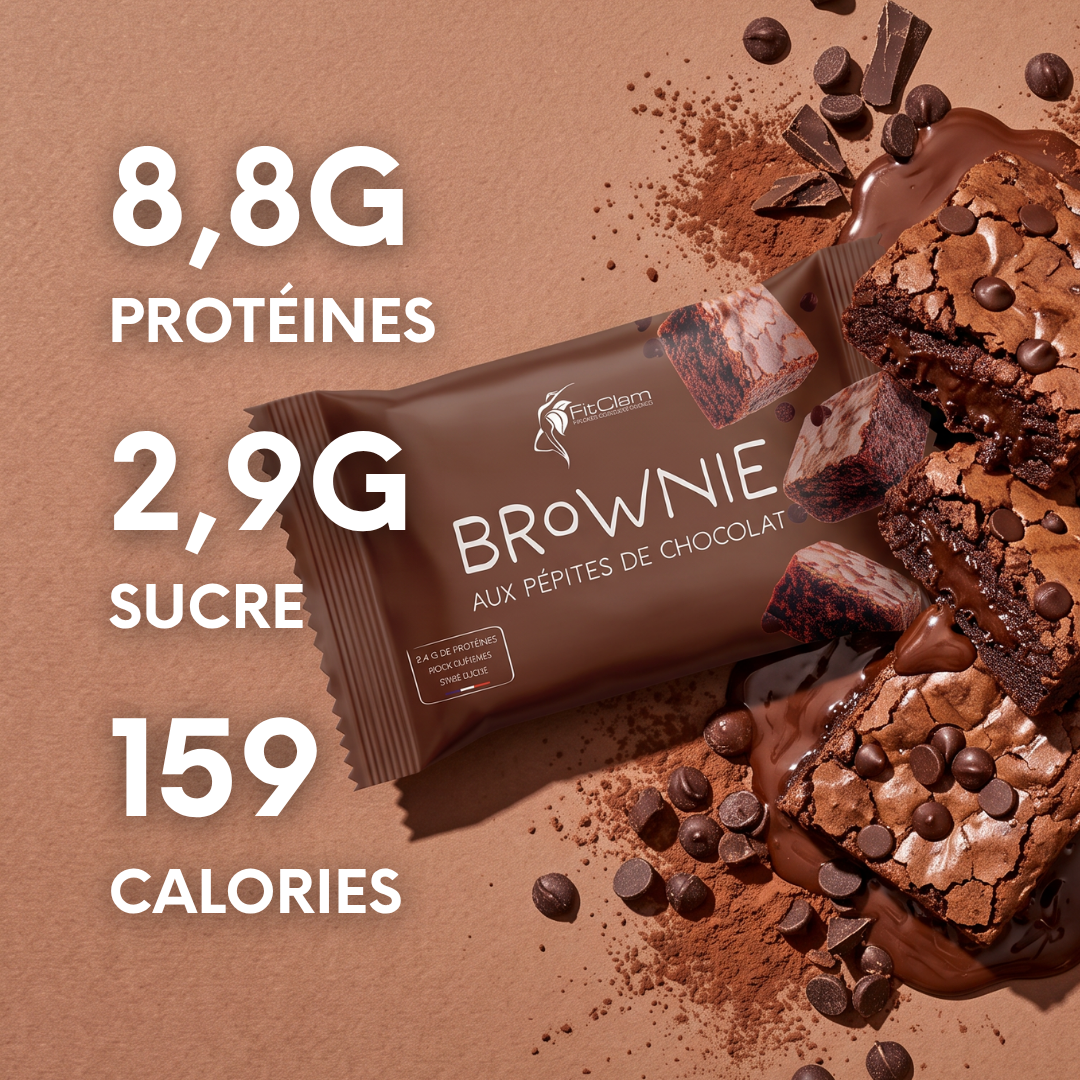 Brownie aux Pépites de chocolat | 8g de Protéines