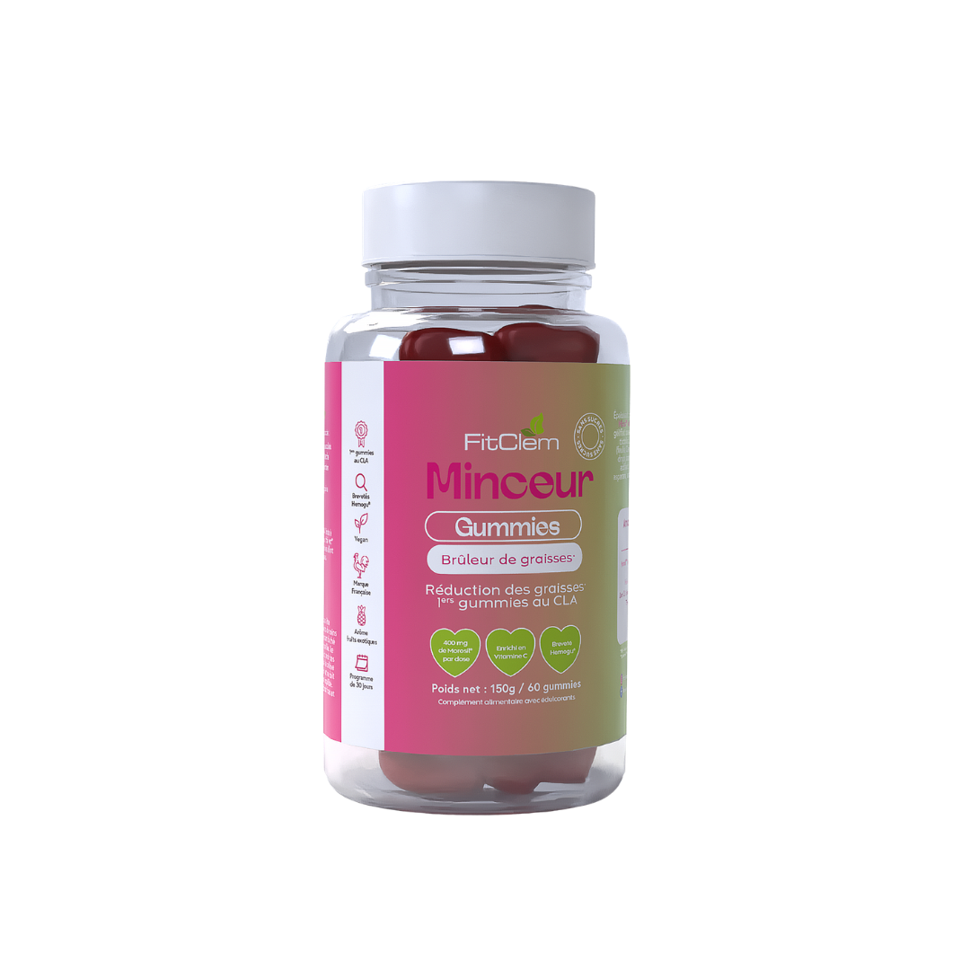 Gummies Minceur CLA + Morosil® | Les 1ers Gummies au CLA | Silhouette Affinée & Brûleur de graisse | FitClem