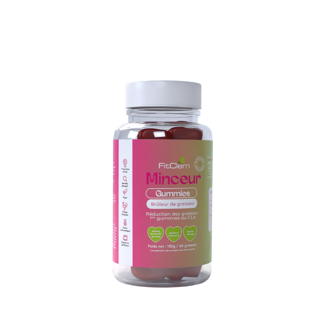 Gummies Minceur CLA + Morosil® | Les 1ers Gummies au CLA | Silhouette Affinée & Brûleur de graisse | FitClem