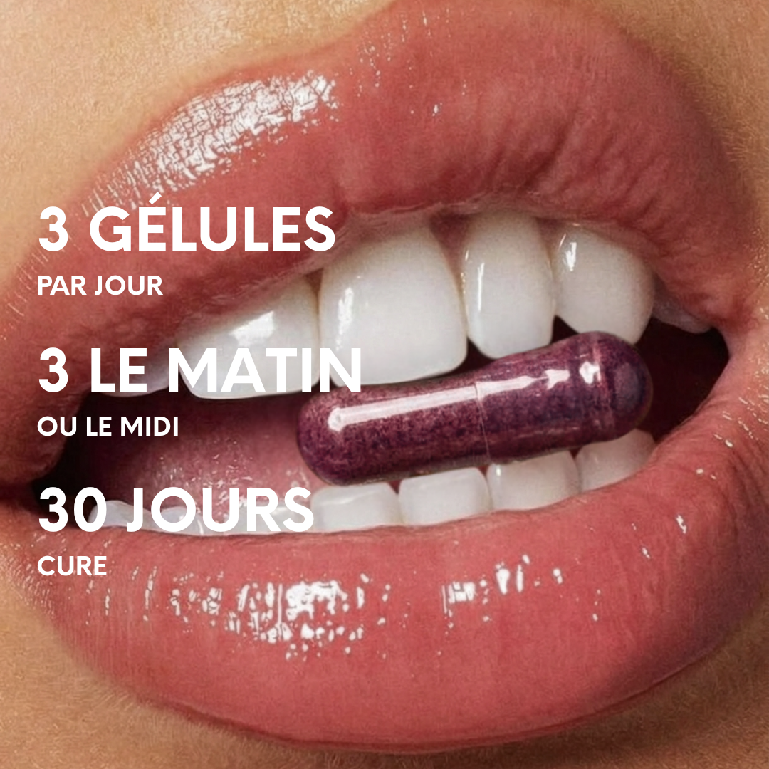 Conseil d’utilisation : prendre 3 gélules par jour, le matin ou le midi, pendant 30 jours.