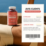 Deux avis clients cinq étoiles, dont un témoignage déclarant une perte de 2,5 kg en un mois.