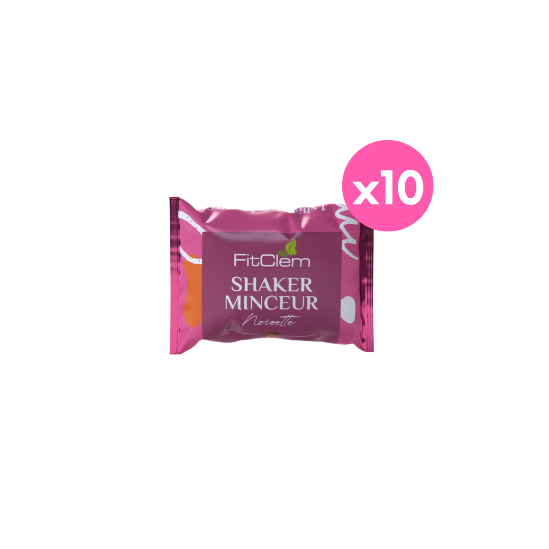 Sachet de Shaker Minceur FitClem saveur noisette, substitut de repas de 60 g.